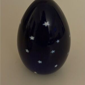 Thames Company, Inc. Hand Blown Glass Star Cobalt Blue Egg